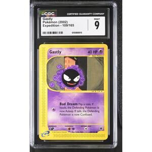 CGC 9 MINT Gastly 109/165 Pokémon Expedition 2002 Non Holo Graded Card (PSA)